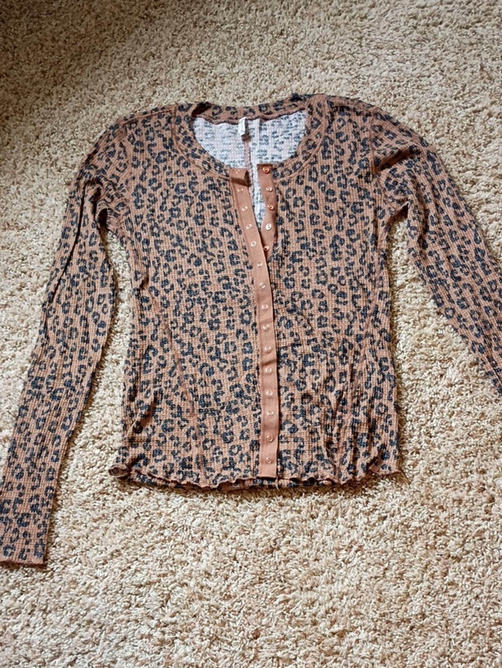Intimately Free People Leopard Print Button-Up Cardigan - Brown - Picture 9 of 14